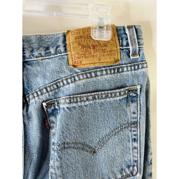 Vintage Y2K Levis 512 Slim Fit Tapered Leg Lightwash JEans USA Womens 14 Short - Picture 9 of 12